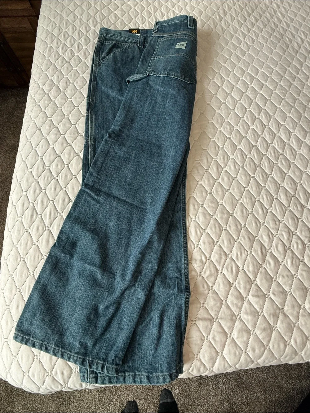 NWT Lee Men's Carpenter Jeans Loose Fit Straight Leg Size 40x29